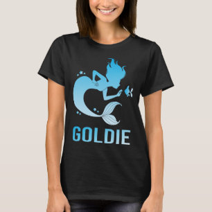 Happy Mermaid - Goldie Name T-Shirt