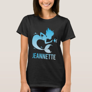 Happy Mermaid - Jeannette Name T-Shirt