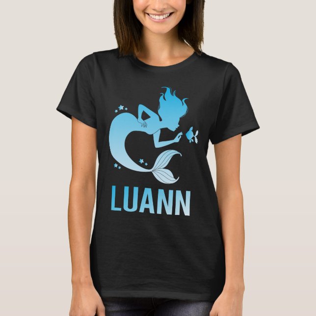 Happy Mermaid - Luann Name T-Shirt (Front)