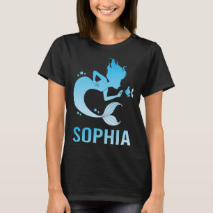 Happy Mermaid - Sophia Name T-Shirt