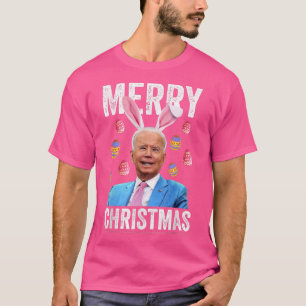 Happy Merry Christmas Funny Biden Confused for Eas T-Shirt