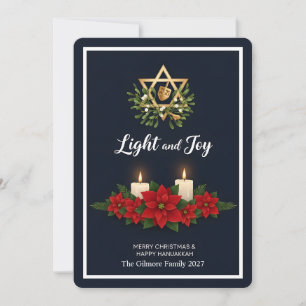 happy merry christmas hanukkah cards