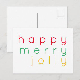 HAPPY MERRY JOLLY Postcard