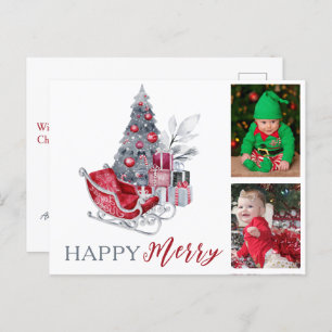 Happy Merry Kids Family Photo Christmas Holiday 