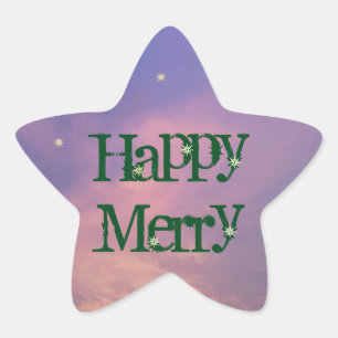 Happy Merry Star Sticker by RoseWrites