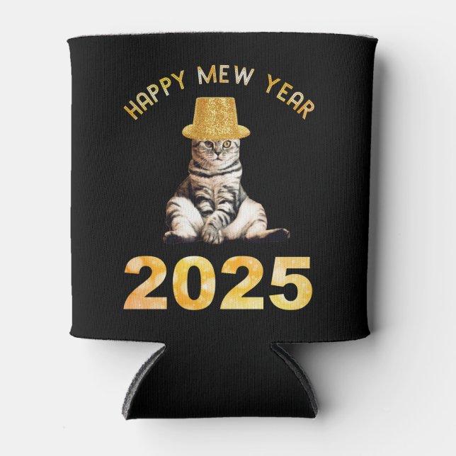 Happy Mew Year 2025 Can Cooler (Front)