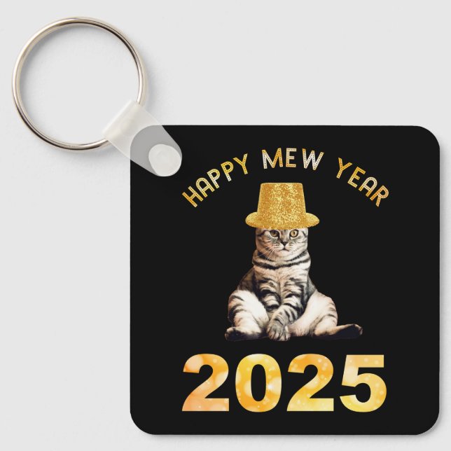 Happy Mew Year 2025 Key Ring (Front)