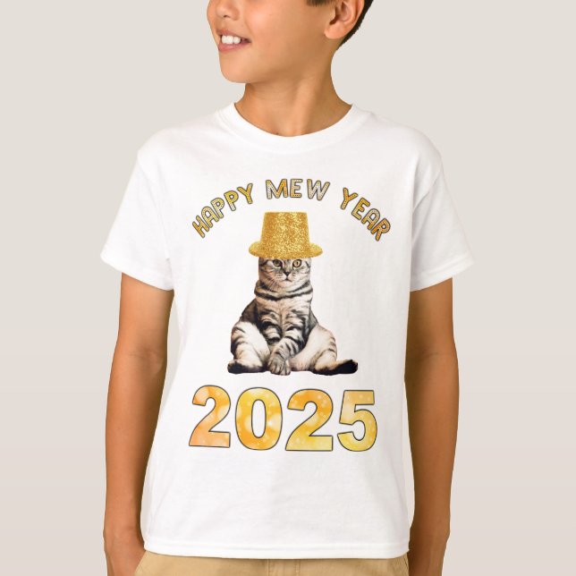 Happy Mew Year 2025 T-Shirt (Front)