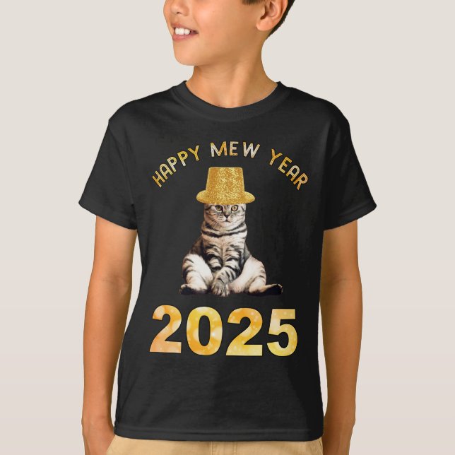 Happy Mew Year 2025 T-Shirt (Front)