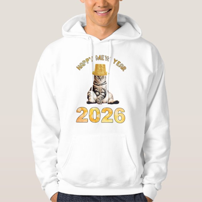 Happy Mew Year 2026 Hoodie (Front)