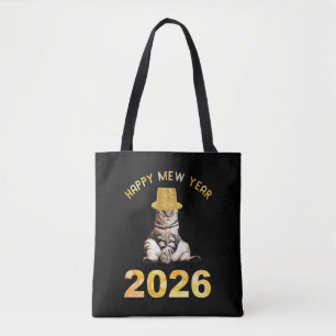 Happy Mew Year 2026 Tote Bag
