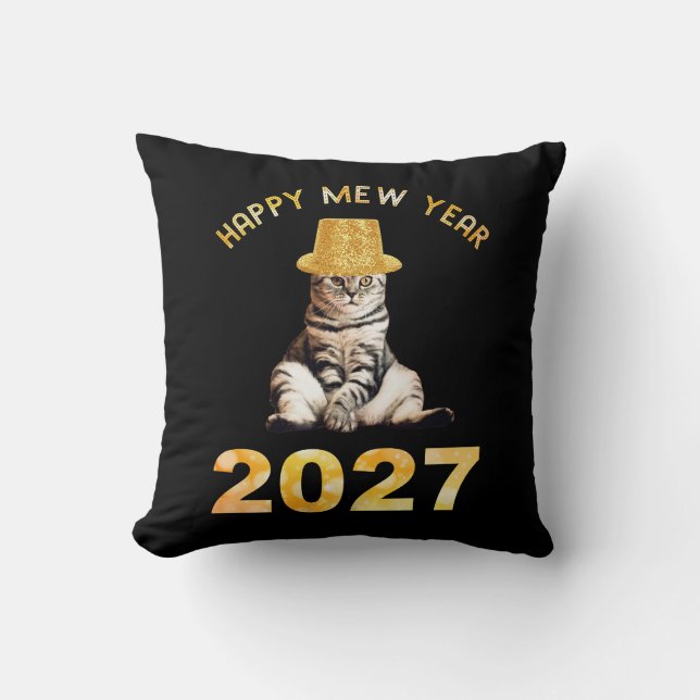 Happy Mew Year 2027 Cushion (Front)