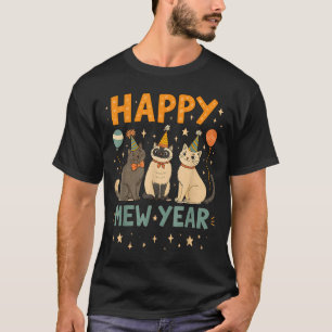 Happy Mew Year Cat Party  T-Shirt