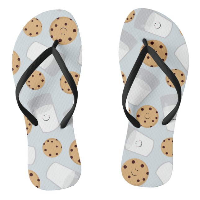 Happy Milk and Cookies Pale Blue Jandals (Footbed)
