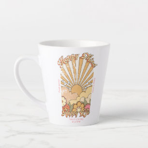Happy Mind Happy Life Hippy Groovy Vibes Latte Mug