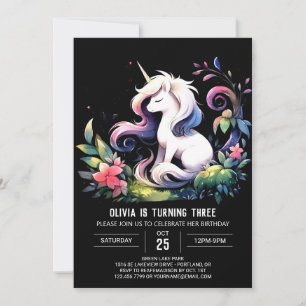 Happy Minimalist Horse Birthday Invitation