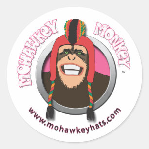 Happy Mohawkey Monkey sticker