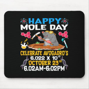 Happy Mole Day On 23rd October Chemistry Lover Wom Mouse Pad