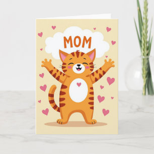 Happy Mom Feline Friend Card