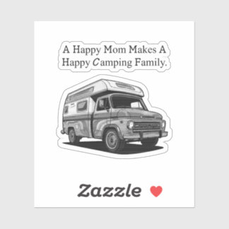 Happy Mom Happy Camping Family Outdoor Joyful