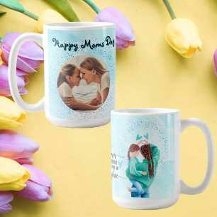 Happy Moms Day Mother and Daughter Love Photo Coffee Mug