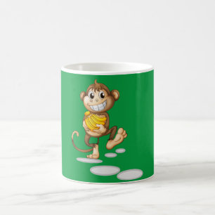 happy monkey coffee mug