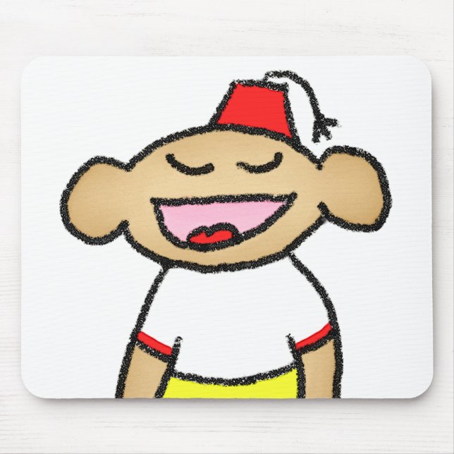 Happy Monkey Mousepad (Front)