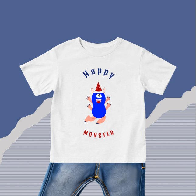 Happy Monster  Baby T-Shirt (Creator Uploaded)