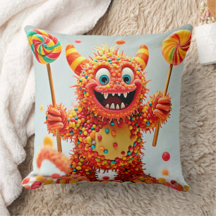 Happy Monster Candy Delight Design Cushion
