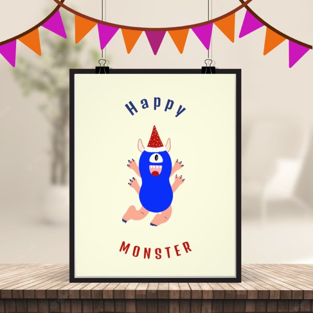 Happy Monster Photo Print (Creator Uploaded)