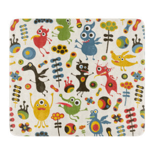 Happy Monsters Cutting Board