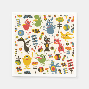 Happy Monsters Napkin