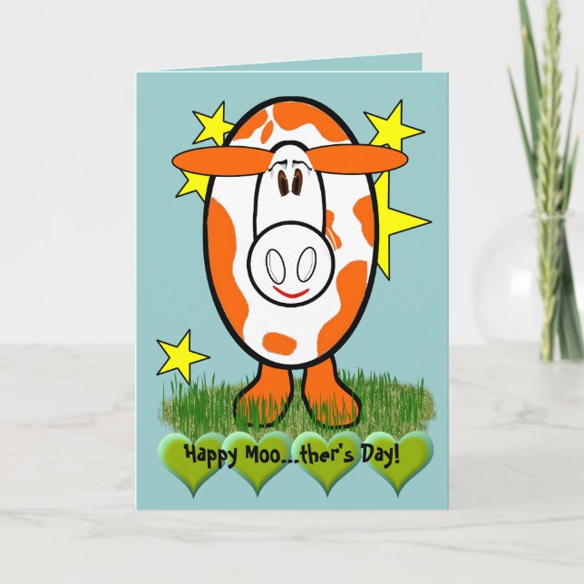 Happy Moo...ther's Day! - Customised Card (Front)