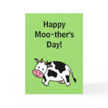 Happy Moo-ther's Day Moo Cow with Pink Udder
