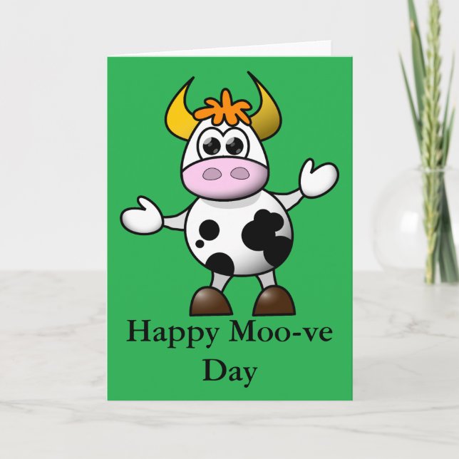Happy Moo-ve Day Card (Front)