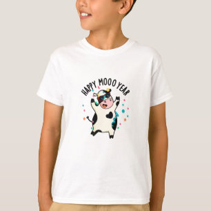 Happy Moo Year Funny Cow Pun T-Shirt