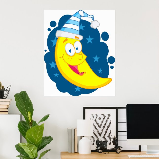 Happy Moon Face Poster (Creator Uploaded)