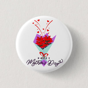 HAPPY MOTHER DAY GIFT 3 CM ROUND BADGE