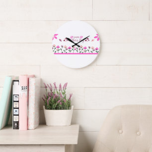 Happy Mother day multi Colour Design Large Clock