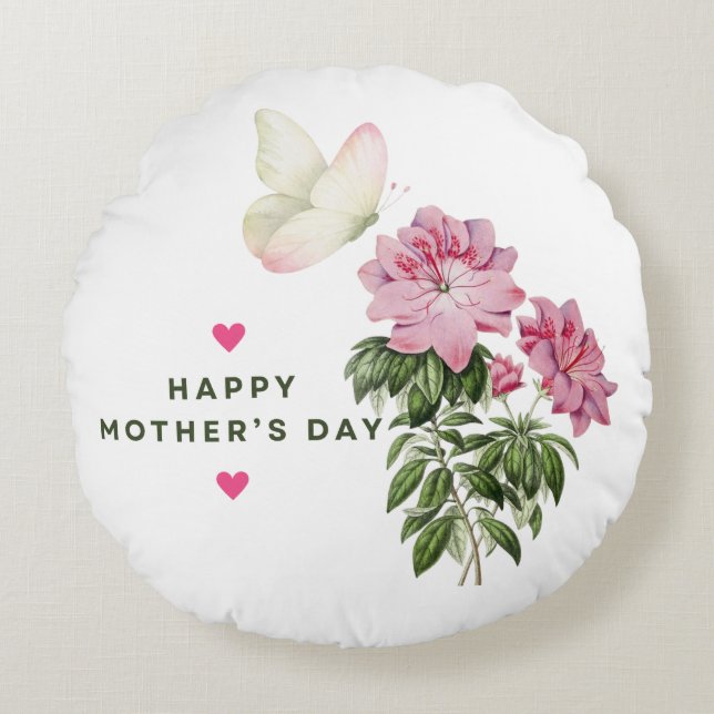HAPPY MOTHER DAY SPECIAL GIFT ROUND CUSHION (Front)
