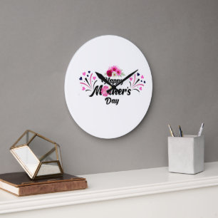 Happy Mother day unique modern design for gift Large Clock