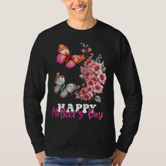 Happy Mother s Day 2023 Mothers Day Butterfly Mom  T-Shirt