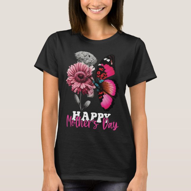 Happy Mother s Day 2023 Mothers Day Butterfly Mom  T-Shirt (Front)