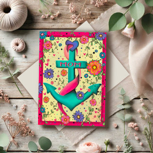 Happy Mother’s Day Anchor Pretty Floral Mum Card