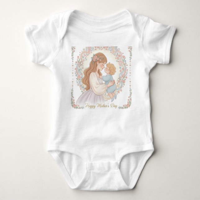 Happy Mother’s Day Baby Bodysuit – Tender Love Des (Front)