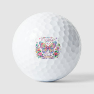Happy Mother’s Day Butterfly Floral Design Golf Balls
