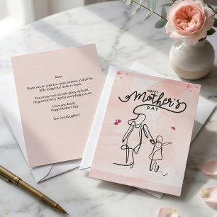 Happy Mother’s Day Card – Minimal Line Art Design