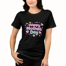 Happy Mother’s Day Cute Bubble Letter T-Shirt