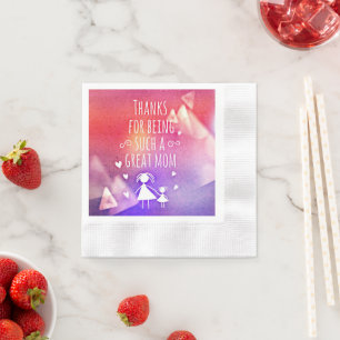 Happy Mother’s Day Floral Cool Stylish  Napkin