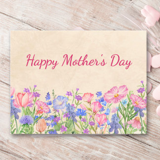 Happy Mother’s Day Floral Garden Design Holiday Postcard